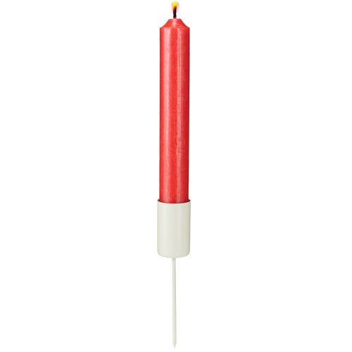 Fém gyertyatartó pálcán, bézs, M11cm, 4 darab | Floristik24.hu