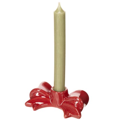 Piros, masni alakú gyertyatartók 11 cm-es kúpos gyertyákhoz, 2 darab | Floristik24.hu
