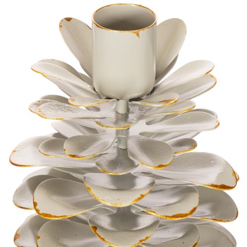 Fenyőtoboz mintás gyertyatartó kúpos gyertyákhoz, 17 cm | Floristik24.hu