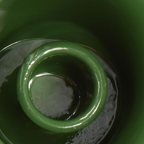 Floristik24 Kúpos gyertyatartó bögrés gyertyatartó sötétzöld M6cm 6db