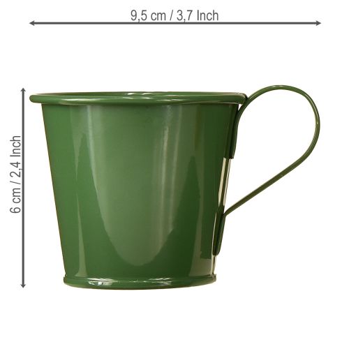 Kúpos gyertyatartó bögrés gyertyatartó sötétzöld M6cm 6db | Floristik24.hu
