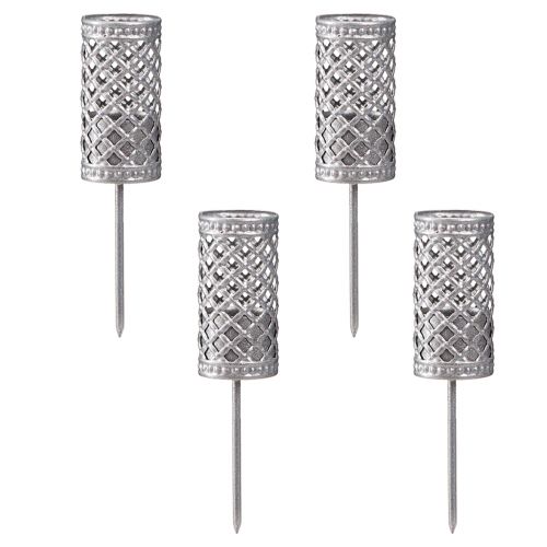 tételeket Pálcika alakú gyertyatartók, ezüstszürke, Ø22mm, M10cm, 4 darab