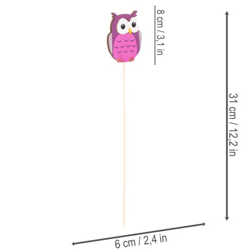 Fa bagoly növénytartó karók virágcsokrokhoz és kaspókhoz, 31 cm, 12 darab | Floristik24.hu