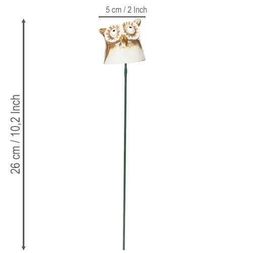 Kerámia bagoly díszes növényfigura 26cm 2db | Floristik24.hu