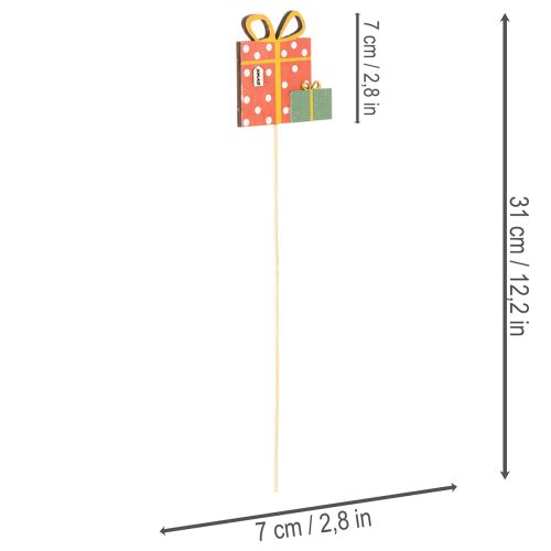 Növényjelölők ajándékkészlet, fa mintával, 31 cm, 12 darabos | Floristik24.hu