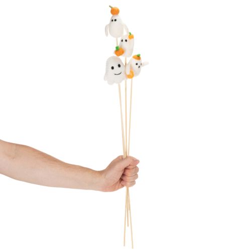 Szellemfigurák fapálcákon, Halloween dekoráció, 54 cm, 8 darab | Floristik24.hu