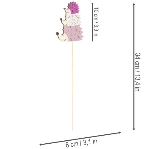 Dekoratív Kerti Karók - Színes Süni Család - 34cm, 12 Darab | Floristik24.hu