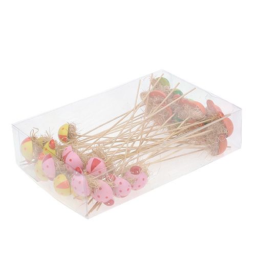 Floristik24 Dekoratív dugó katicabogár fa tavaszi dekoráció virágcserép 36db