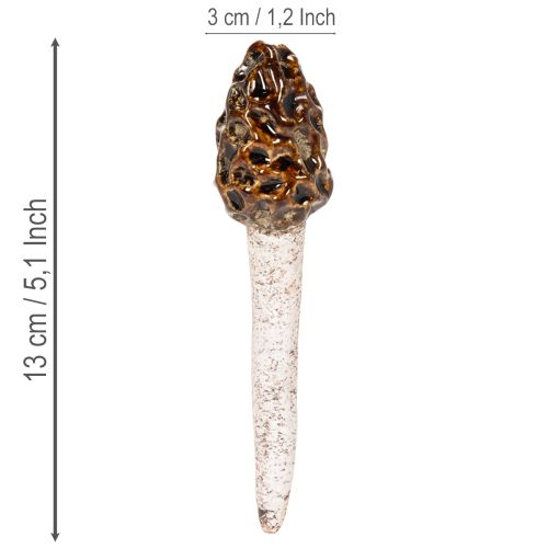 Mesterséges kucsmagomba díszes karó kaspóba és asztalra, 13 cm, 2 darab | Floristik24.hu