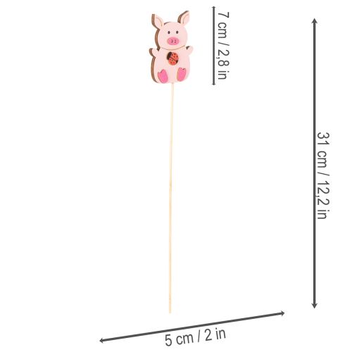 Dekoratív malacka virágdekoráció, fa, 31 cm, 16 darab | Floristik24.hu