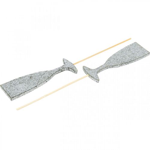 tételeket Szilveszteri dekoráció pezsgős üveg ezüst virágdugók 9cm 18 db