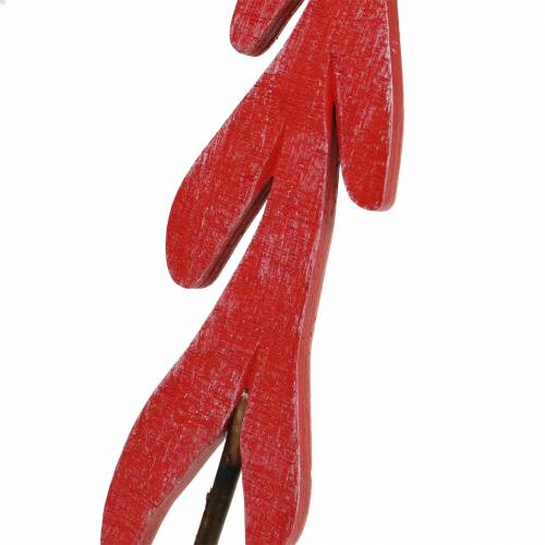 Floristik24 Díszdugók fenyő piros / szürke / fehér H42cm 6db