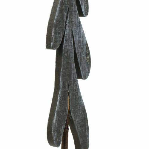 Floristik24 Díszdugók fenyő zöld / szürke / fehér H42cm 8db