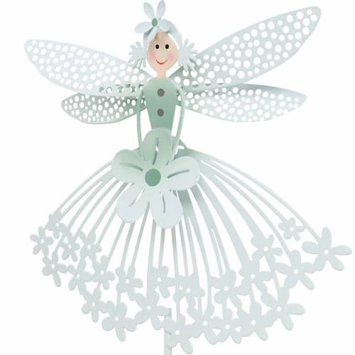 Floristik24 Díszdug virágtündér, fém dekoráció, manó pálcikán, virágdugó, tavaszi dekoráció