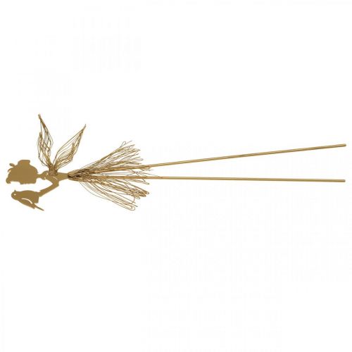 Floristik24 Kerti karómanó fém kerti ágyás karó arany 16,5×15 cm