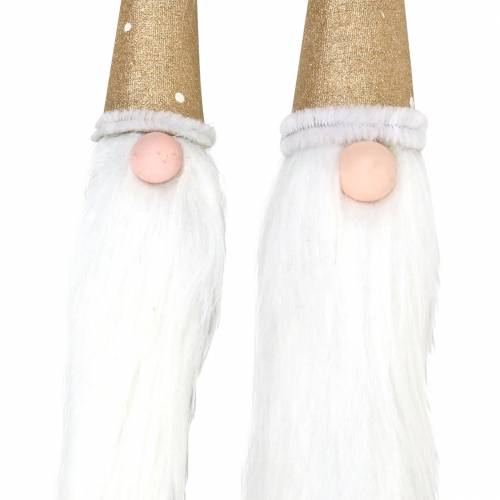 Floristik24 Fa dugószett Gnome szakállal natúr ágból Ø3 / 3,2cm L44 / 59cm 2db