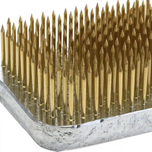 tételeket Stick Kenzan téglalap alakú ezüst sárgaréz 70×50mm
