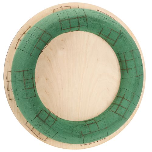 tételeket Virágmintás habszivacs koszorú, fa deszka, nedves virágmintás habszivacs, 38 cm, 2 darab