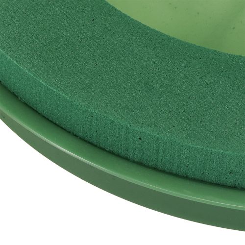 tételeket Virágmintás habszivacs koszorú tállal, nedves virágmintás habszivacsból Ø29cm 2 db