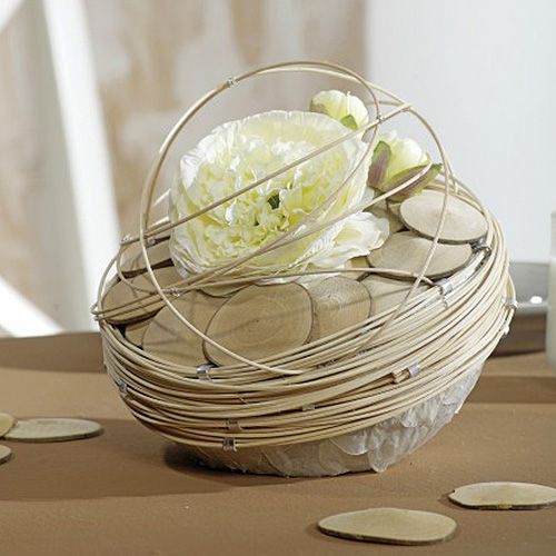 tételeket Virágos habgolyó bedugható golyó szürke Ø12cm 6 db