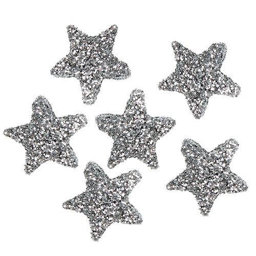 Floristik24 Star Glitter 1,5cm ezüst szóráshoz 144db