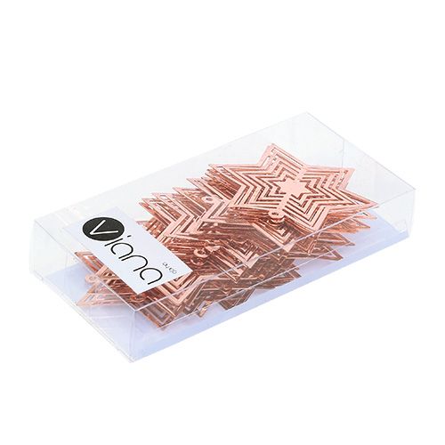 Floristik24 Csillag fém réz 6cm 24db