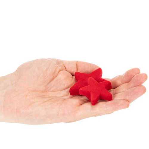 Kis díszcsillag, pelyhesített szórt díszítés, 5 cm, 40 darab | Floristik24.hu