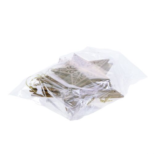 Floristik24 Csillag arany akasztáshoz 8cm - 12cm 9 db