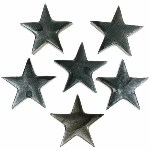 Deco csillagok szürke 4cm 12db