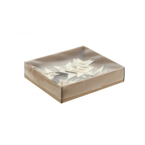 Floristik24 Star Merry Christmas Nature 5cm 30db