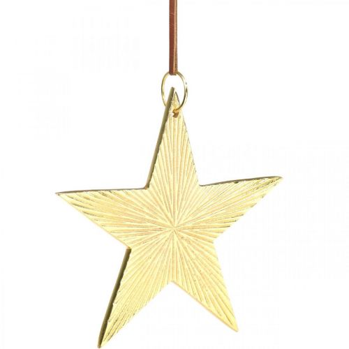 tételeket Arany csillag, adventi dekoráció, deco medál karácsonyra 12×13cm 2db