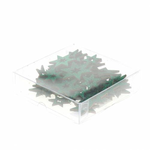 tételeket Szórványdísz csillagzöld 3-5cm 48 db