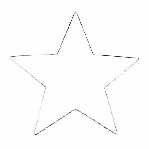 Floristik24 Deco csillag ezüst 40cm 4db