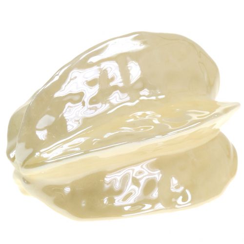 Csillaggyümölcsös dekoratív kerámia 14 cm-es karambola gyümölcsszobor