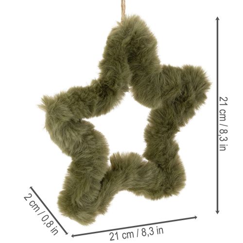 Műszőrme csillag medálok, plüss, ablakokra és ajtókra, 21 cm, 4 darab | Floristik24.hu