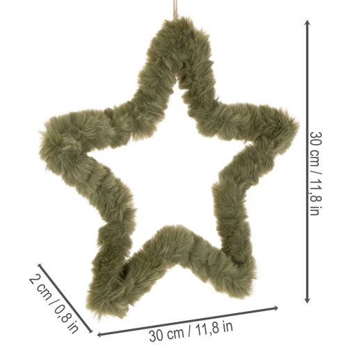 Függőcsillag, műszőrme, ajtókra és ablakokra, 30 cm, 3 darab | Floristik24.hu
