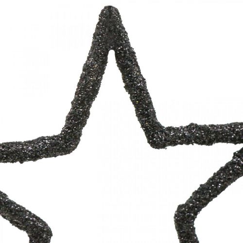 tételeket Szórt dekoráció Karácsonyi csillagok fekete csillogás Ø4cm 120db