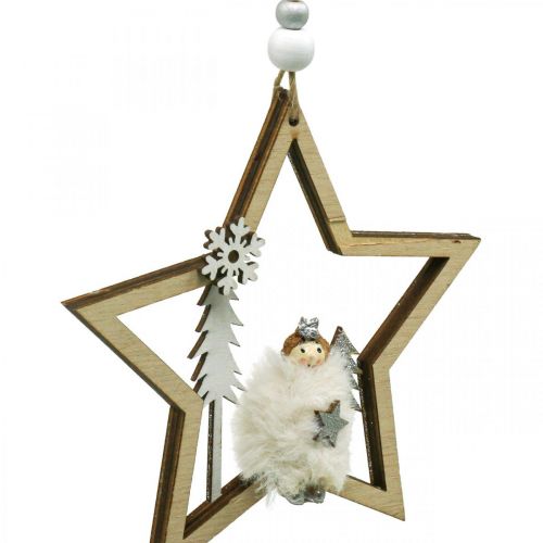 tételeket Karácsonyi dekoráció csillag fa deko fogas Ø13,5cm 4db