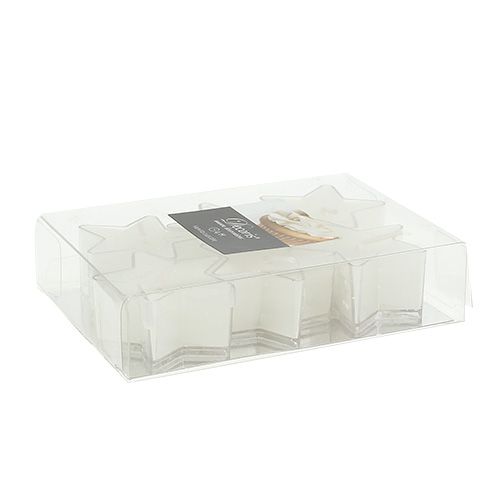 Floristik24 Csillag tealámpa fehér illattal 4cm 6db