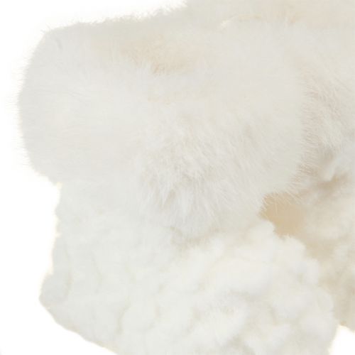 tételeket Csizma szőrme csizmával karácsonyfadísz fehér 7cm 2db