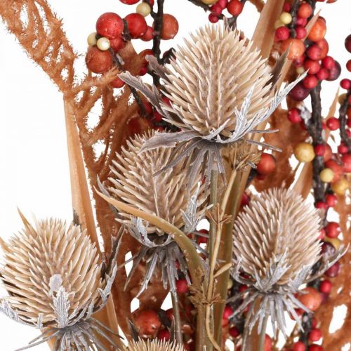 tételeket Mesterséges növények őszi dekoráció bogáncs bogyók páfrányok 65cm csokor