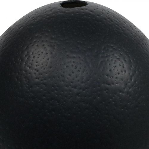 Strucctojás dekoráció kifújva Húsvéti dekoráció fekete Ø12cm H14cm | Floristik24.hu