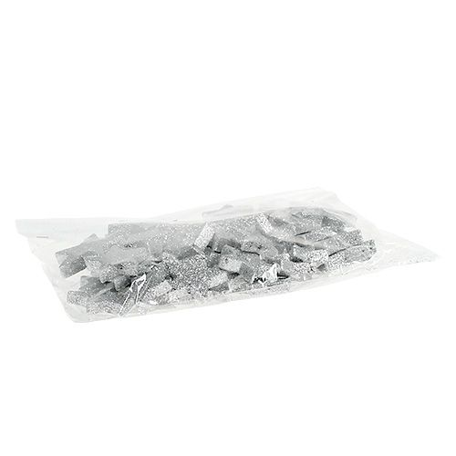 Floristik24 Csillagok az ezüst szétszórásához. 4-5cm 40db