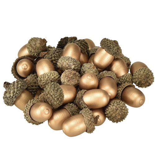 Floristik24 Szórvány dekoráció makk ősz téli arany 3cm 36 db