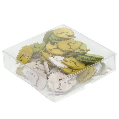 Floristik24 Szórvány dekorációs sünök fából, vegyes színben 4cm 72 db