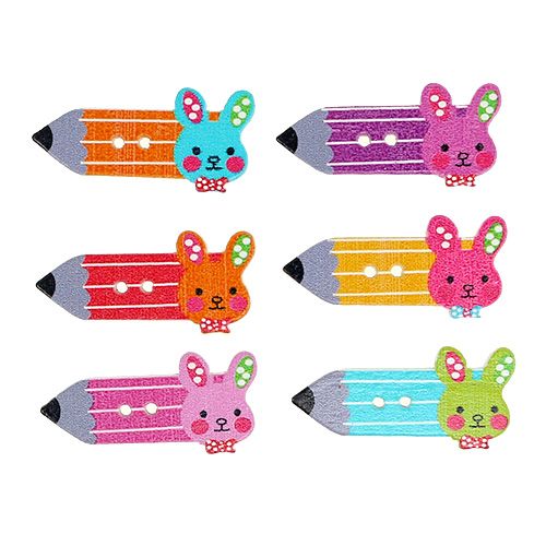 Floristik24 Scatter dekorációs gombok ceruza party dekoráció 24 db