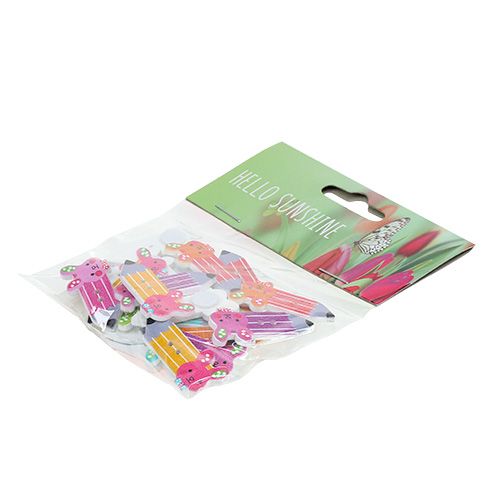 Floristik24 Scatter dekorációs gombok ceruza party dekoráció 24 db