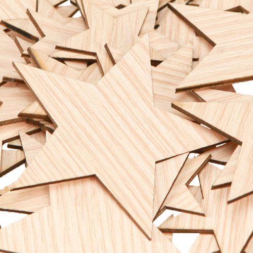 tételeket Szórványdísz karácsonyi csillagok natúr barna Ø3–5,5cm 48 db