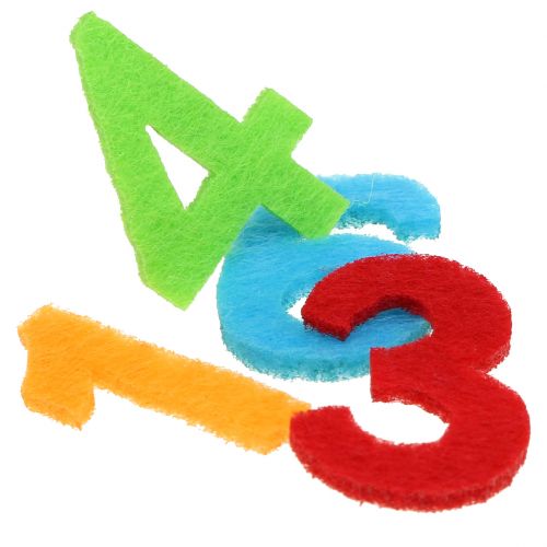 Floristik24 Szórványszámok filcből válogatott színek 3cm 150p