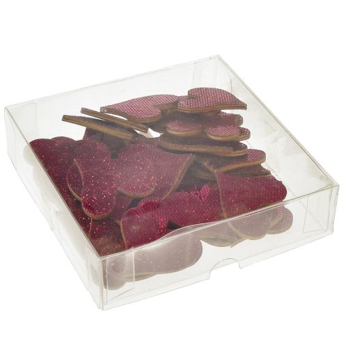 tételeket Szórványdísz szív lila 3-5cm 48 db